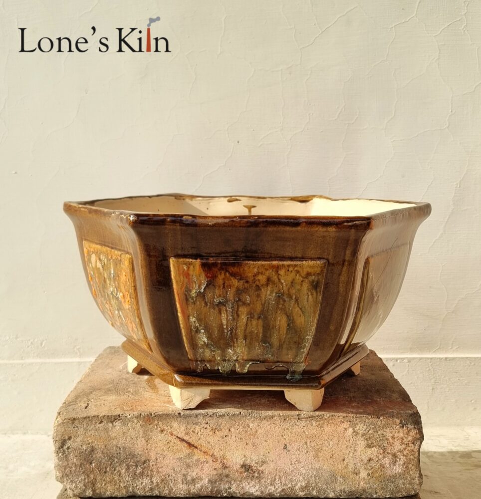 Hexagon Bonsai Pot 48cm x 18cm