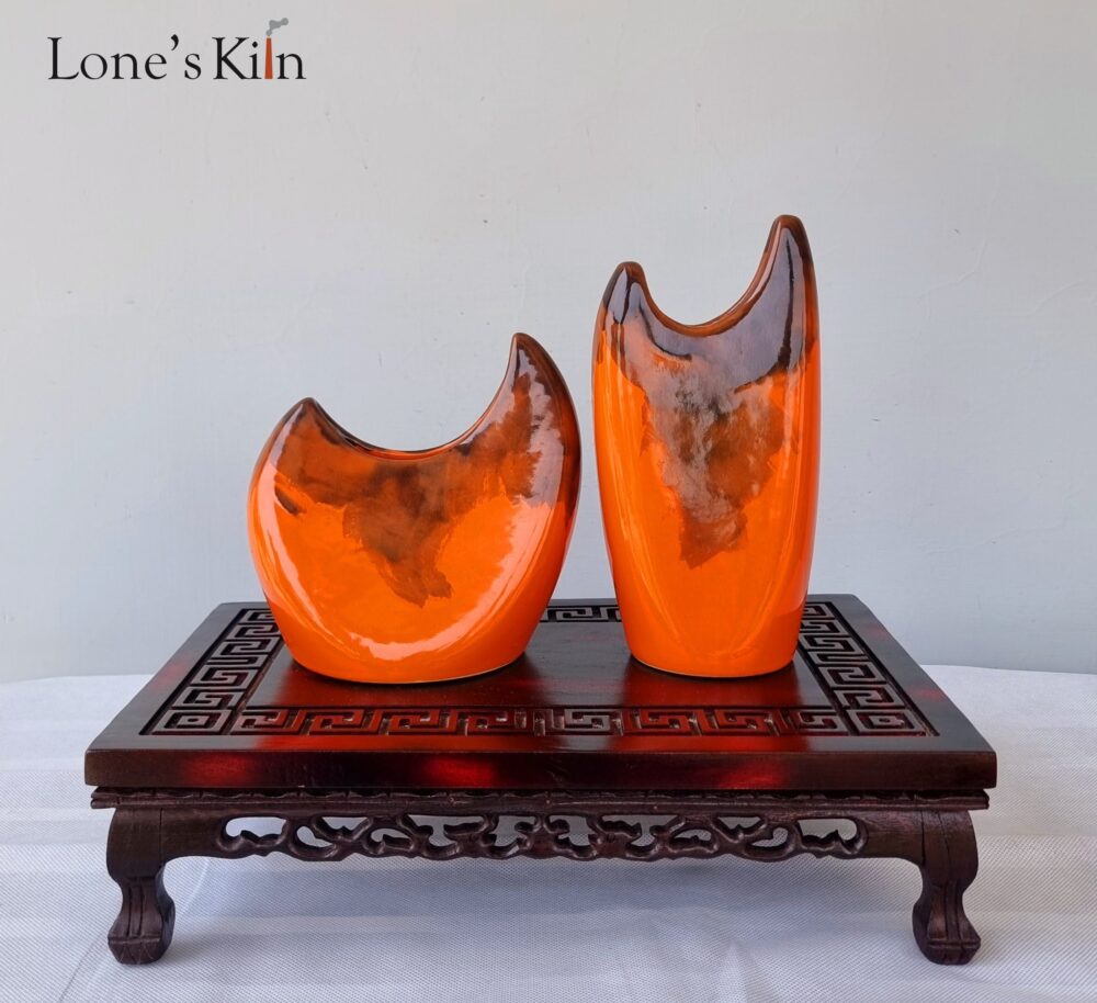 Vase Pair Orange