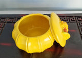 Jar with lid yellow