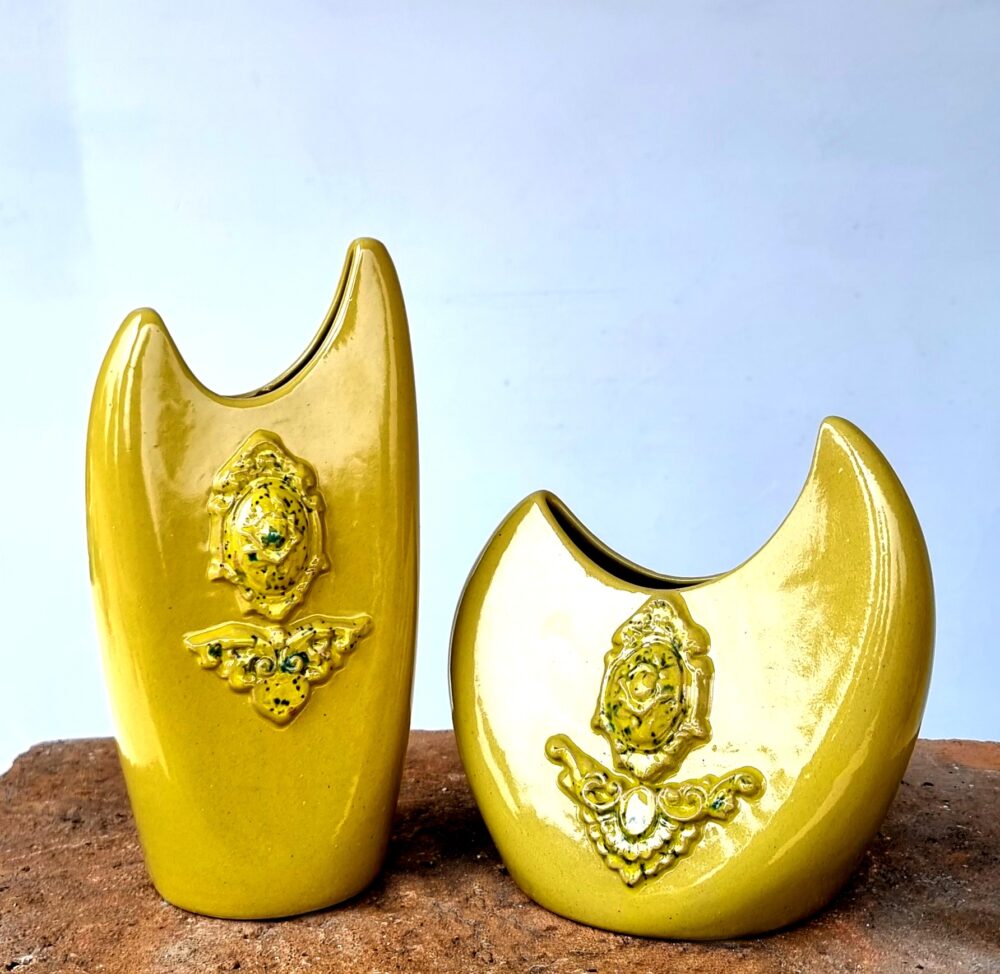 Vase Pair Yellow