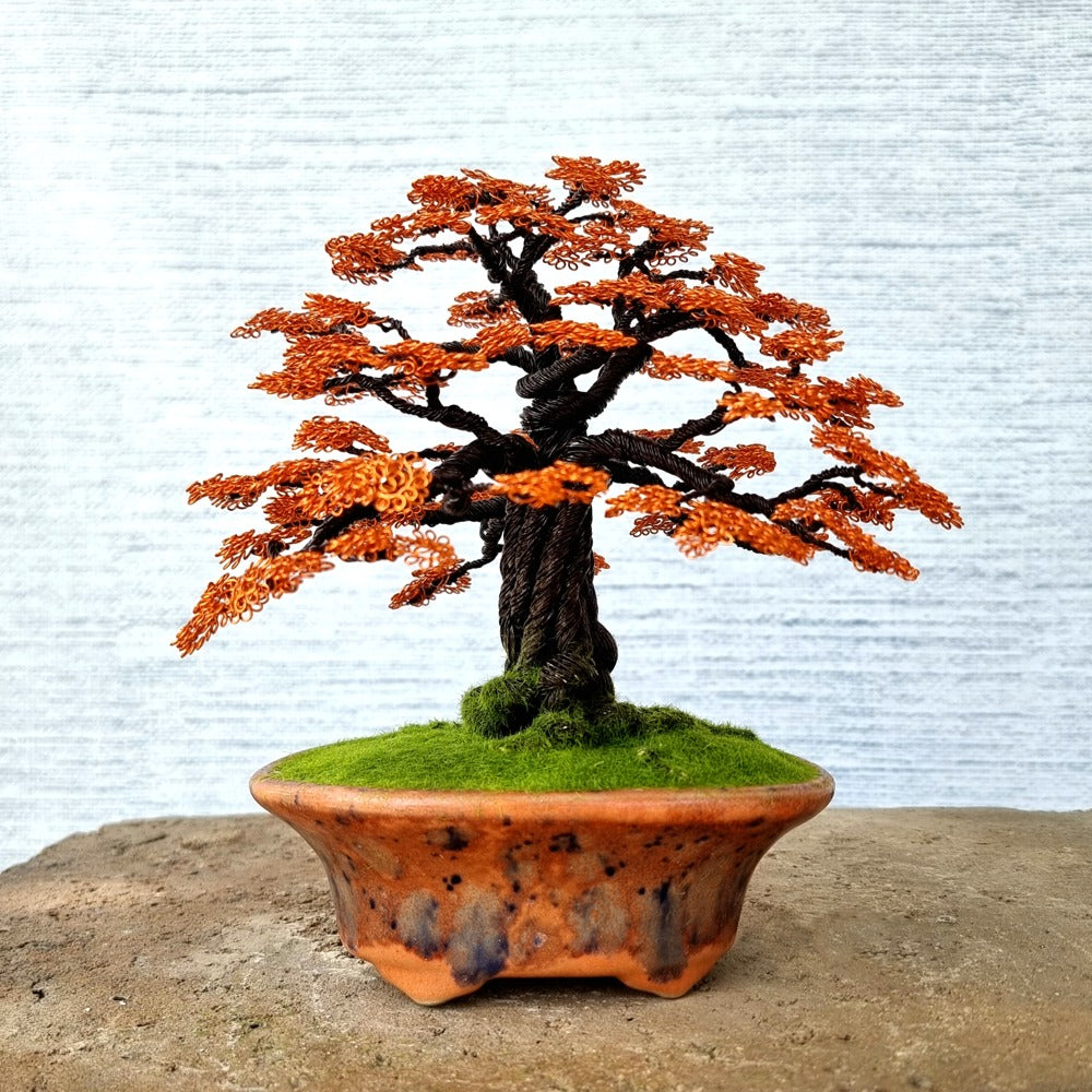Wire Bonsai Tree Autumn Theme